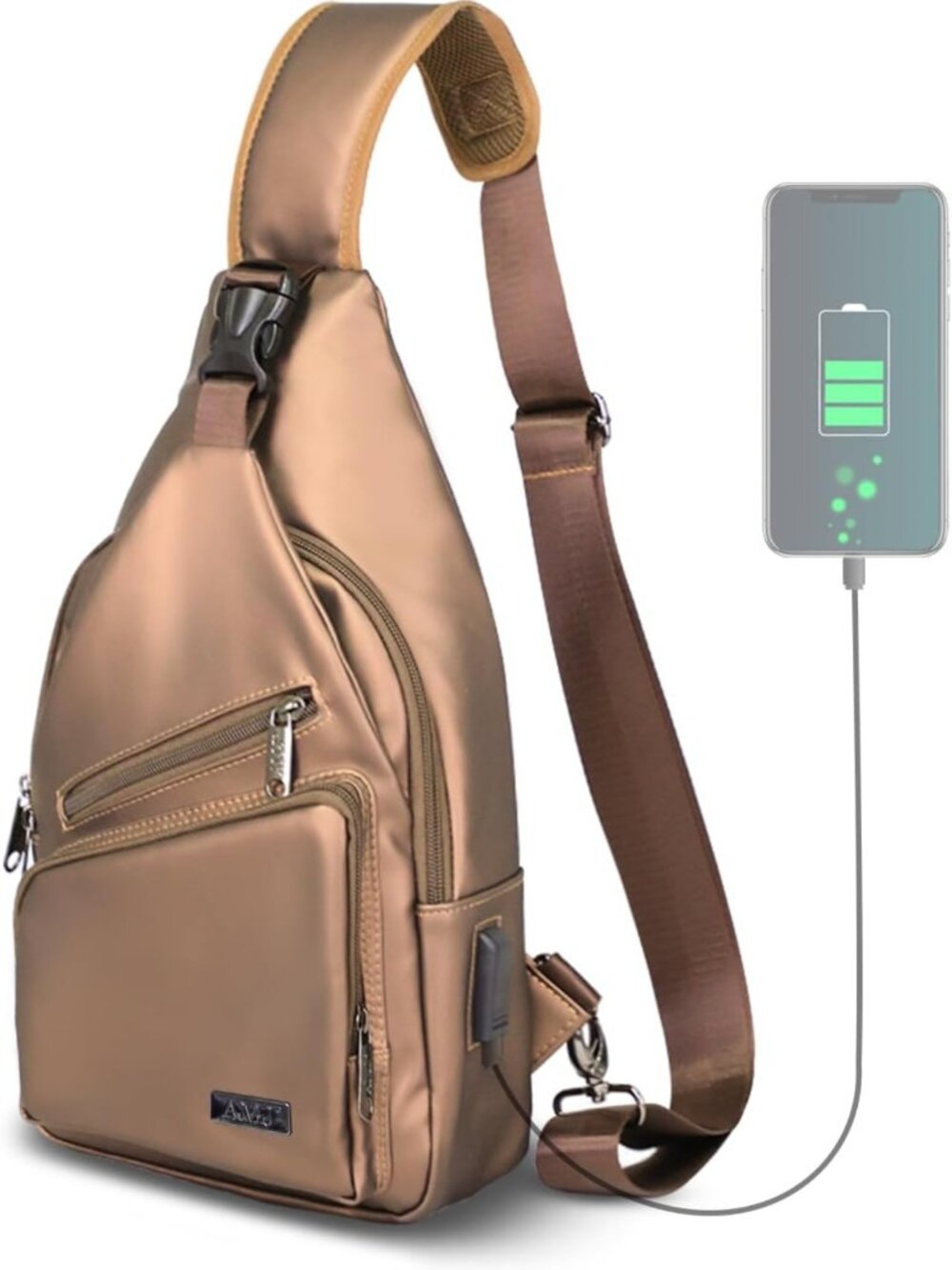 Casual Crossbody Sling Bag for Men & Women - Versatile Chest Daypack for Hiking